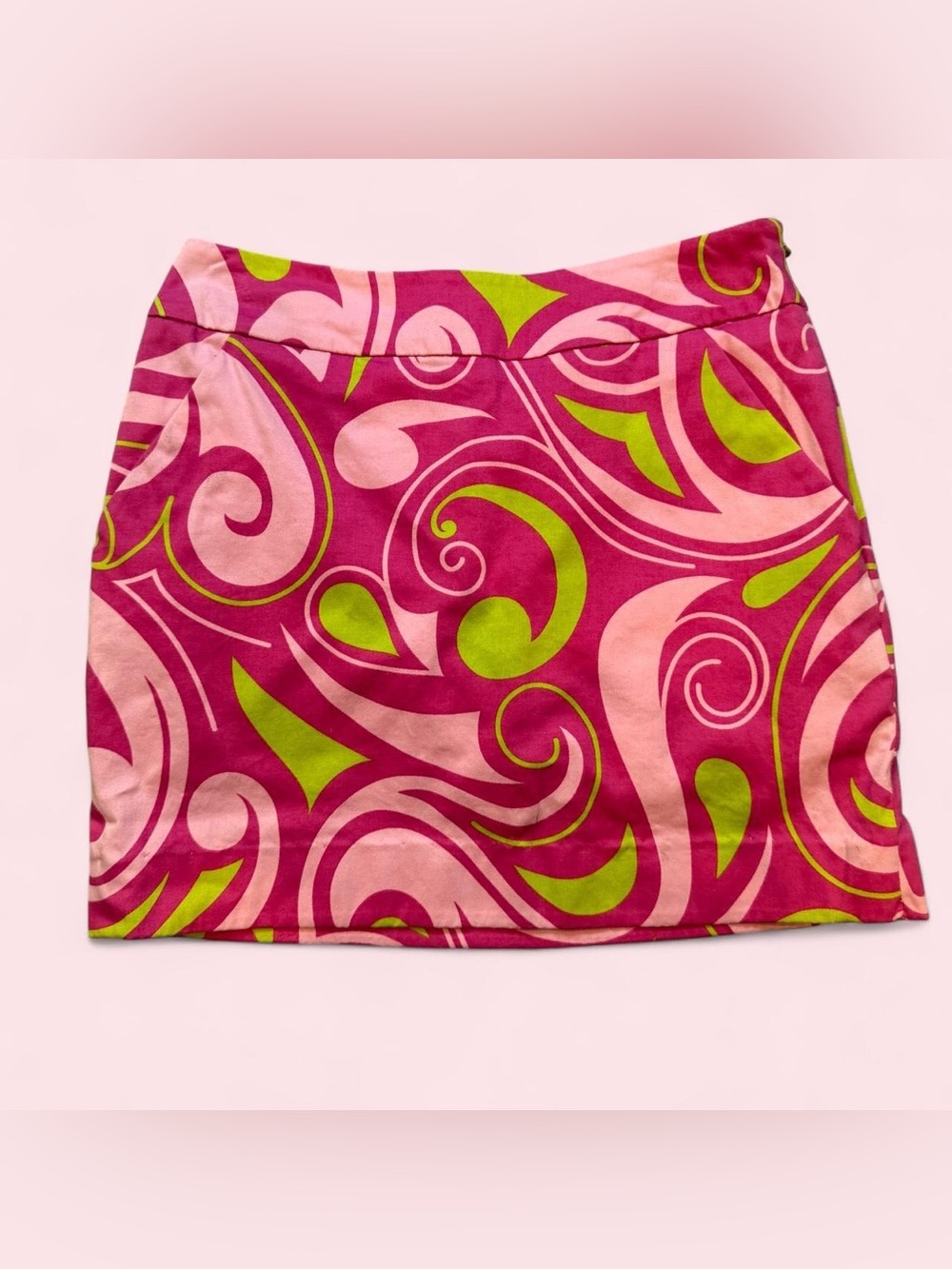 Loudmouth Pink Green Swirl Skort Golf Tennis Skirt Size 0